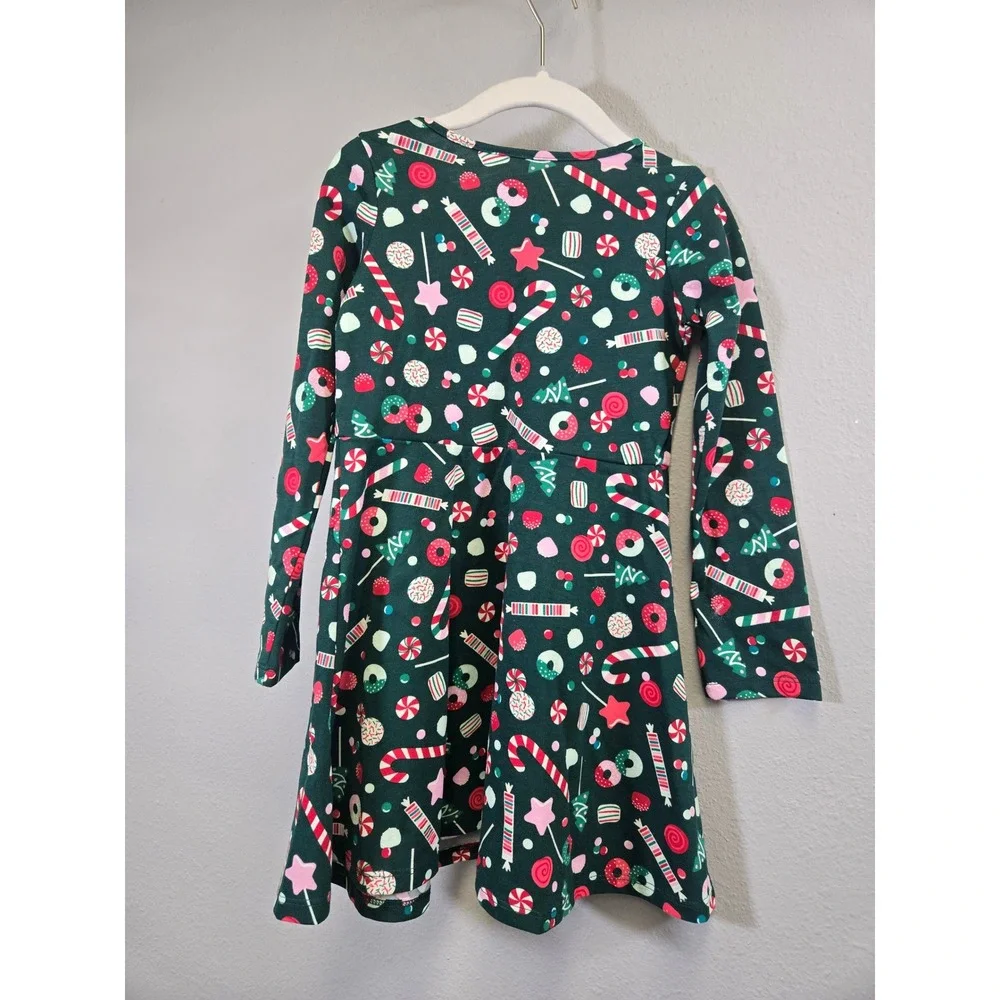 The Children's Place Holiday Christmas Candy Print Skater Dress 4T